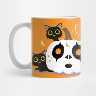 Pumpkin Goth Kitties Mug